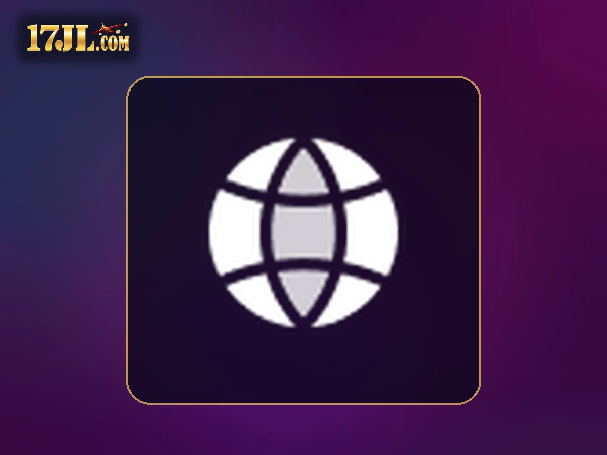 17JL app download visual featuring Language selector globe icon
